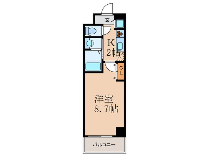 間取図 シャルマンフジ天神橋サウス