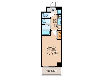 間取図 シャルマンフジ天神橋サウス