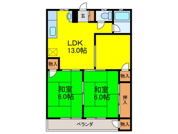 間取り図 田屋前ハイツ