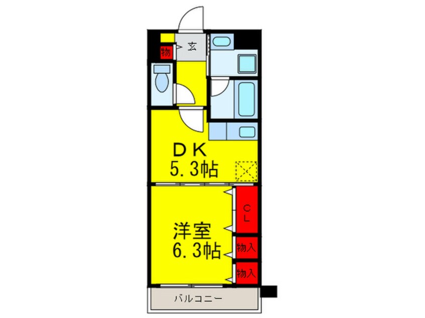 間取図 コンフォ－ル平野