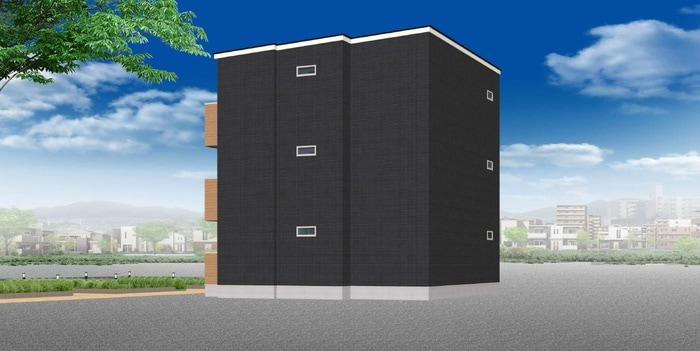 完成予想図 仮)大西１丁目共同住宅 新築工事