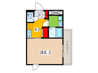 間取図 ラシ－ヌ上本町