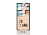 月見山ハイツ 1Rの間取り