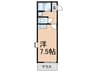月見山ハイツ 1Rの間取り