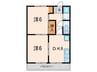葺合マンション 2DKの間取り