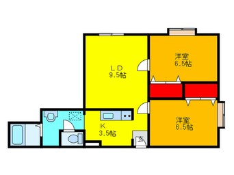 間取図 ラ・ハイ－ル守口