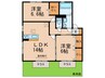 エルビエント 2LDKの間取り