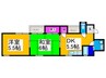 Bulissful深井北町 2DKの間取り