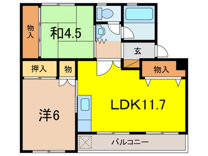 間取図 マンション由多賀