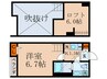 エクル中芝町 1Kの間取り