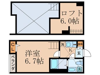 間取図 エクル中芝町