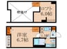 エクル中芝町 1Kの間取り