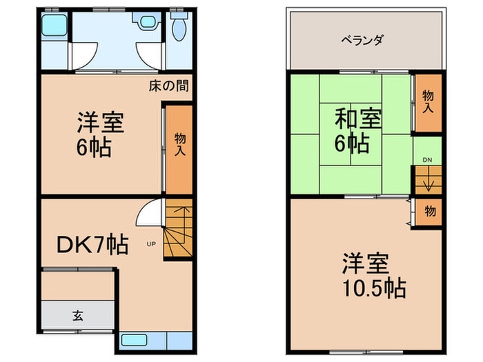 間取り図 東鳴尾町戸建貸家