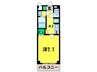 アム－ル　プレジデント 1Kの間取り