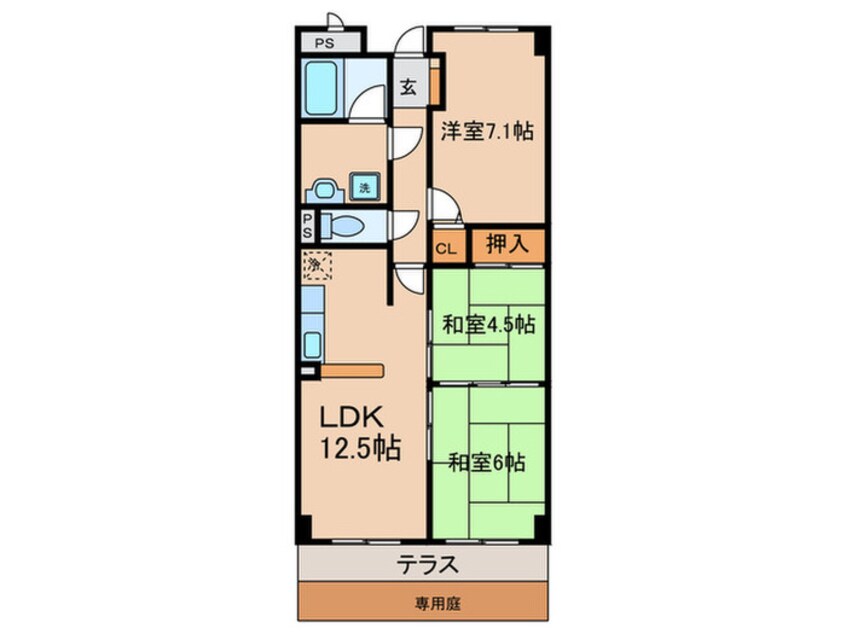 間取図 ベルヴィ西浦