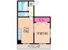 プレステル桑津 1DKの間取り