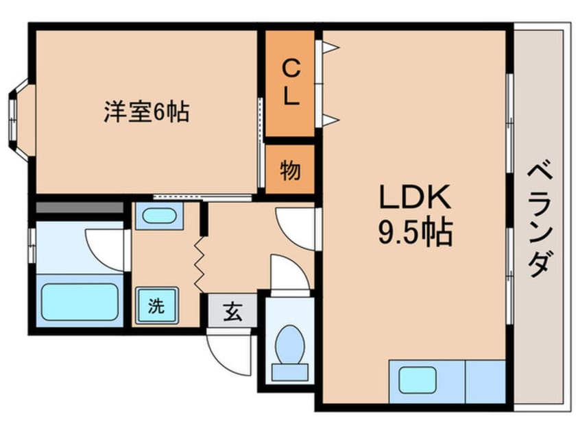 間取図 エフロ－ド西田