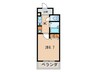 アクティ塚口 1Kの間取り
