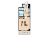 アクティ塚口 1Kの間取り