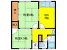 青樹苑 2DKの間取り