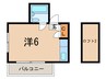 リッツハイツ馬場通 1Rの間取り