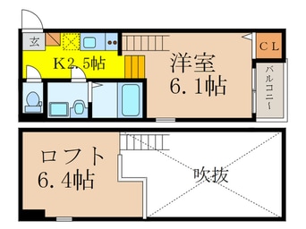 間取図 ﾊｰﾓﾆｰﾃﾗｽ高井田元町1丁目