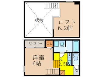 間取図 ﾊｰﾓﾆｰﾃﾗｽ高井田元町1丁目