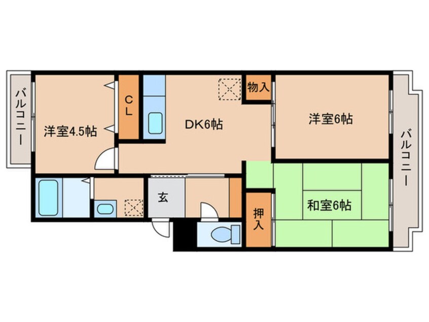 間取図 イワタニガーデンハイツ