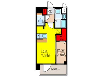間取図 ｴｽﾃﾑｺｰﾄ新大阪ⅩⅥﾊﾟﾙｽ(507)