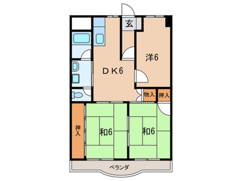 間取図 コスモカウンティー