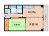 ア－デルヴｲラ 2DKの間取り