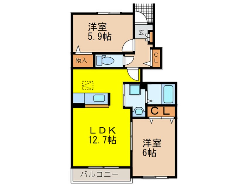 間取図 サンウィングスⅡ