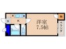 メゾン・ド・カルム 1Kの間取り