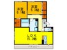 グレイスコ－ト藤 2LDKの間取り