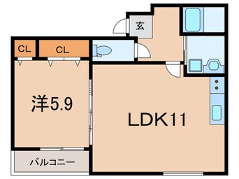 間取図 フジパレス立花水堂町