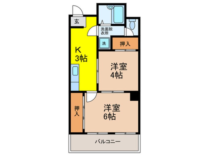 間取図 ダイアパレス本田（601）