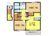 グレイスフル熊野 2LDKの間取り