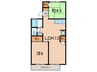 セジュール日野 Ⅰ 2LDKの間取り