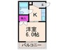 寿三和ハイツ 1Kの間取り