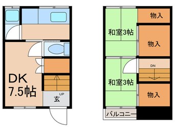 間取図 日野町貸家西