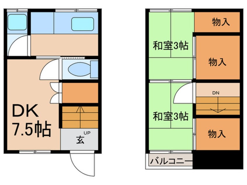 間取図 日野町貸家西