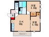 Richesse枚方 2DKの間取り