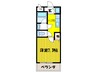 ドゥシャルマンはいづか 1Kの間取り