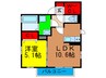 アグーリー 1LDKの間取り