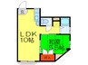 マンション杉岡 1LDKの間取り