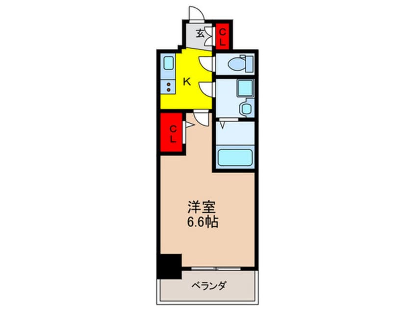間取図 ﾌｧｰｽﾄﾌｨｵｰﾚ吹田ﾚｶﾞｰﾒ(502)