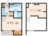 ｅｖａ尼崎 1Kの間取り