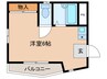 ベルモントマンション 1Rの間取り