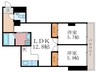 グランディール堤 2LDKの間取り