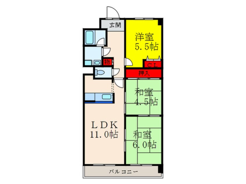 間取図 パインコート江坂